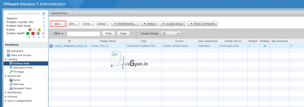 Horizon View 7.5 : Floating Desktop Pool with Instant Clone Part-18 ...